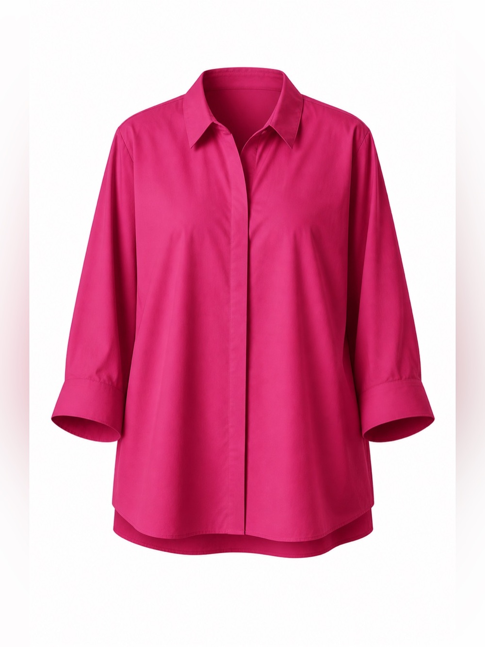 Chico’s No Iron Stain Shield Pink Button Up Shirt Size 3